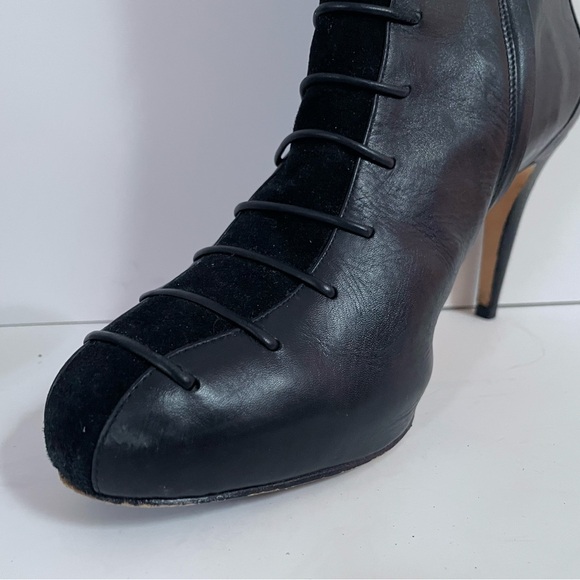 COLE HAAN NIKE AIR High Heel Leather Black Boots - Picture 8 of 9